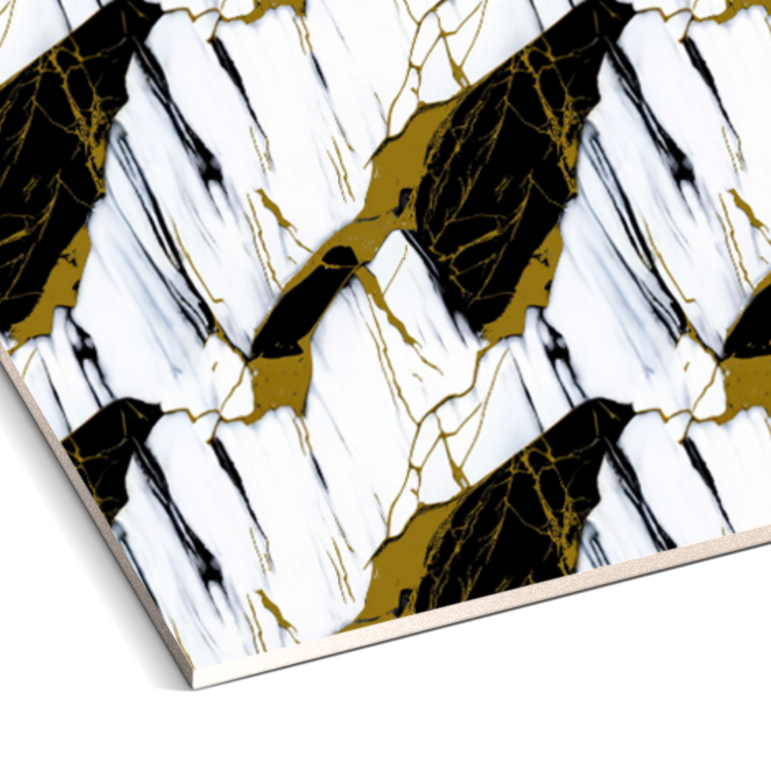 Oblique Noir Marble Durable PVC Wall