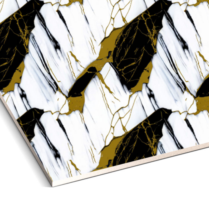 Oblique Noir Marble Durable PVC Wall