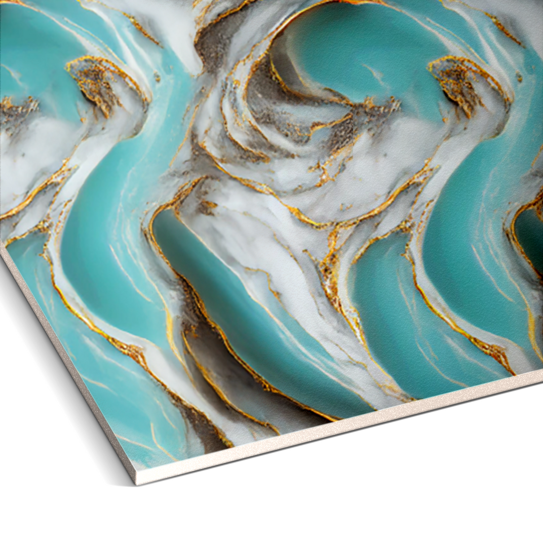 Aqua Coral Marble Durable PVC Wall
