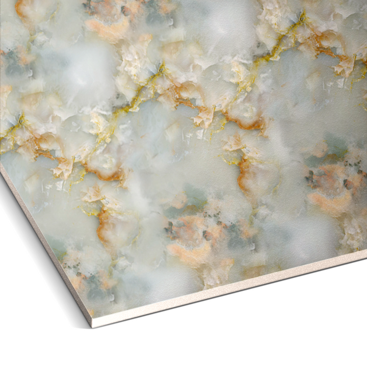 Peach Quartz Marble Durable PVC Wall