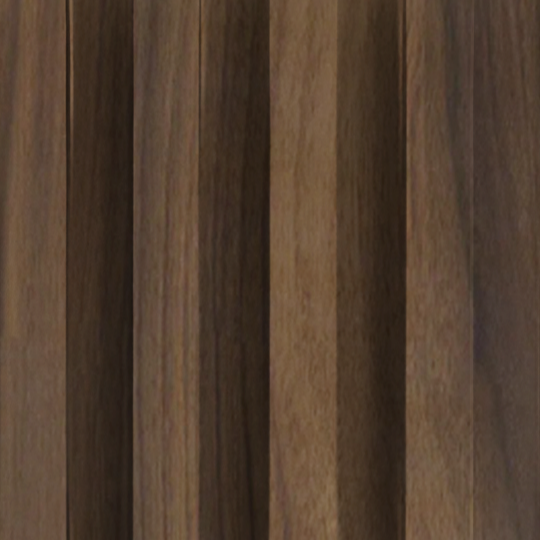 Dark Walnut Wood Texture WPC Fluted Slat Wall Panel