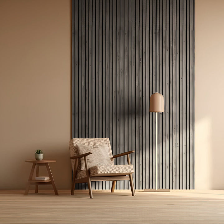 Walnut Texture WPC Fluted Slat Wall Panel