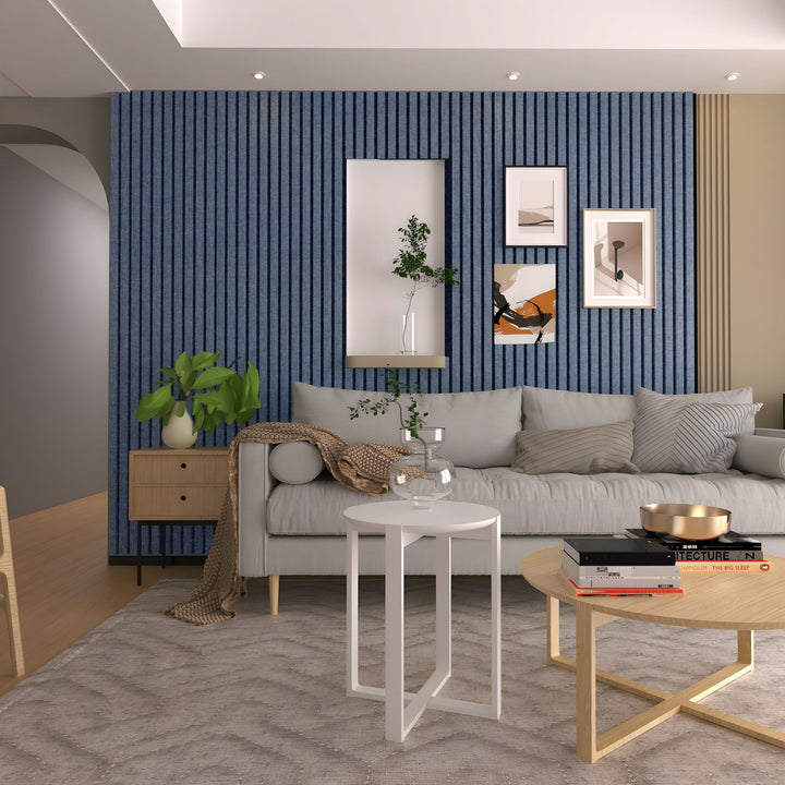 Navy Blue WPC Fluted Slat Wall Panel