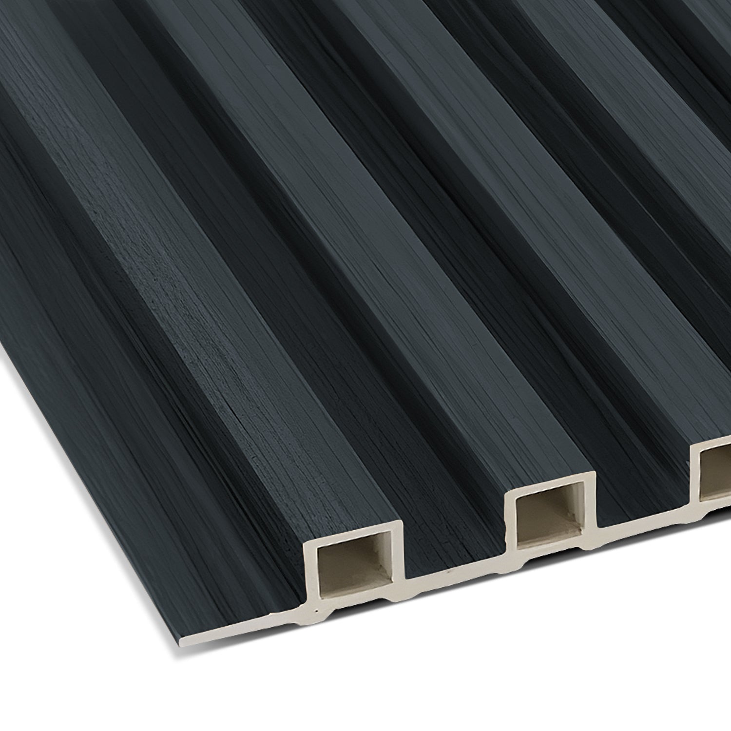 Space Gray WPC Fluted Slat Wall Panel