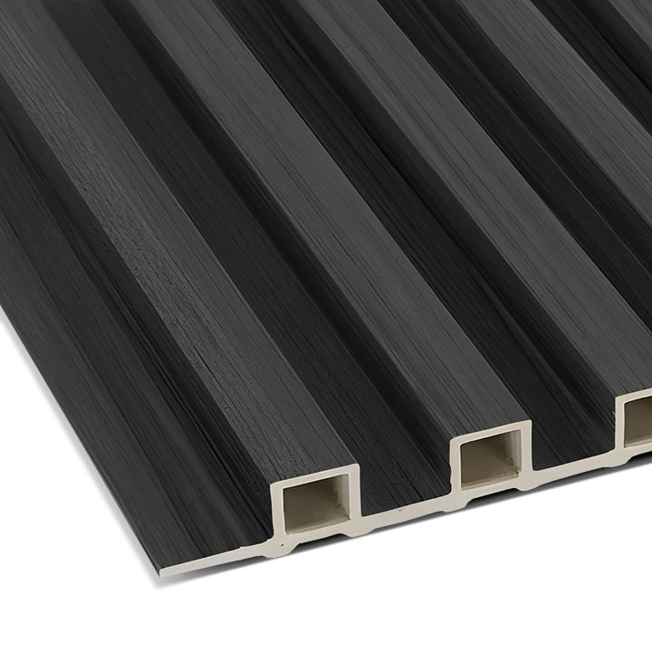 Black WPC Fluted Slat Wall Panel