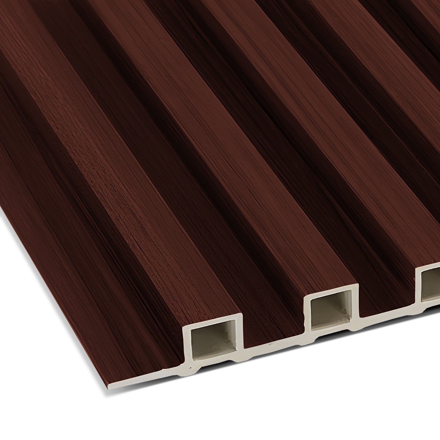 Chocolate brown WPC Fluted Slat Wall Panel