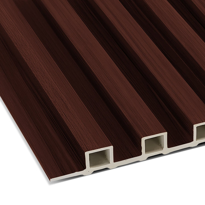 Chocolate brown WPC Fluted Slat Wall Panel