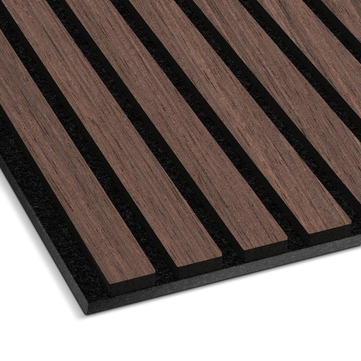 Dark Smoke Oak Acoustic Slat Wall Panel